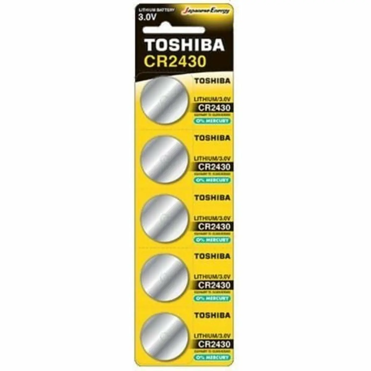 Pilhas Recarregáveis Toshiba Cr2430-Pw-Bp-5 3 V 1