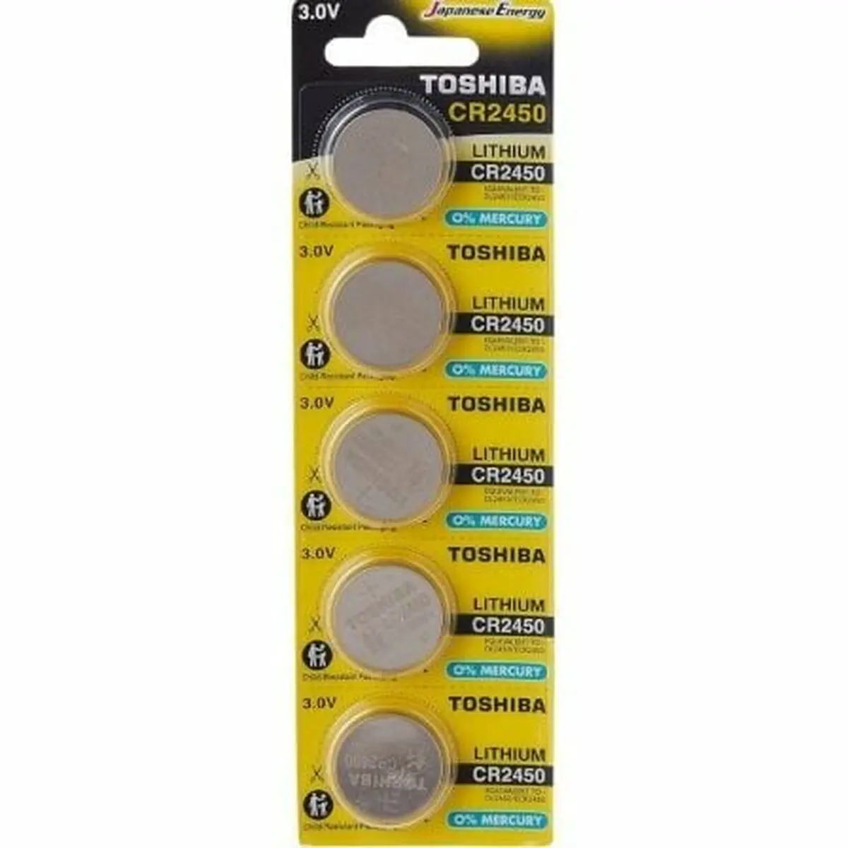 Pilhas Recarregáveis Toshiba Cr2450-Pw-Bp-5 3 V 1