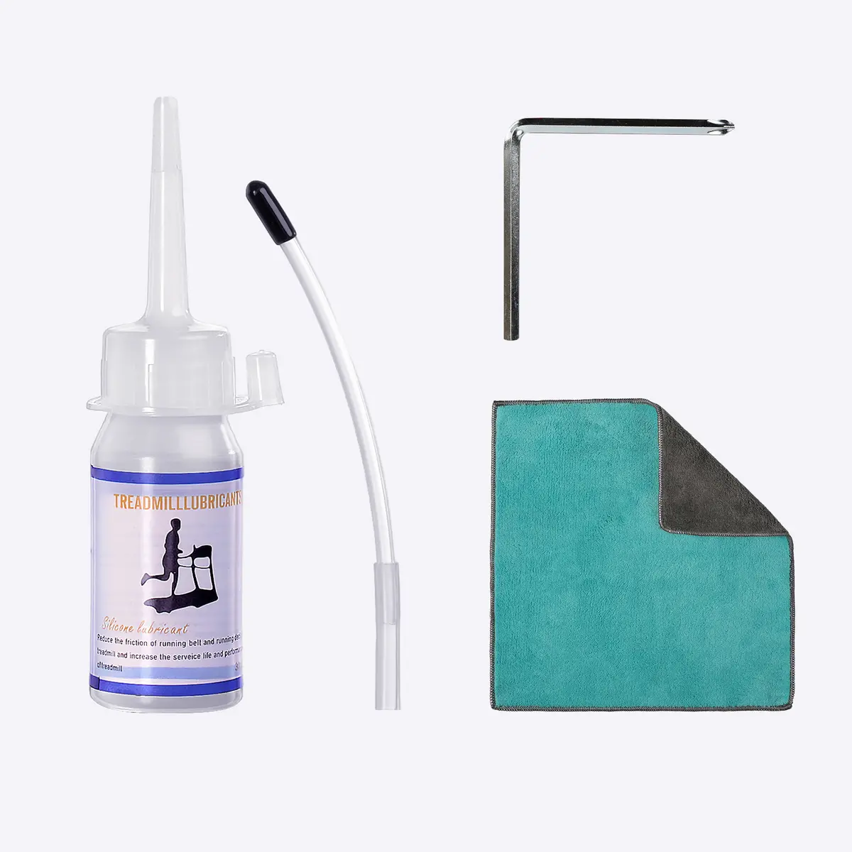 Deerrun®Treadmill Maintenance Kit--Professional Belt Lubricant 3Oz/6Oz, Towel, L-Type Screwdriver With Phillips And Allen Wrench 1