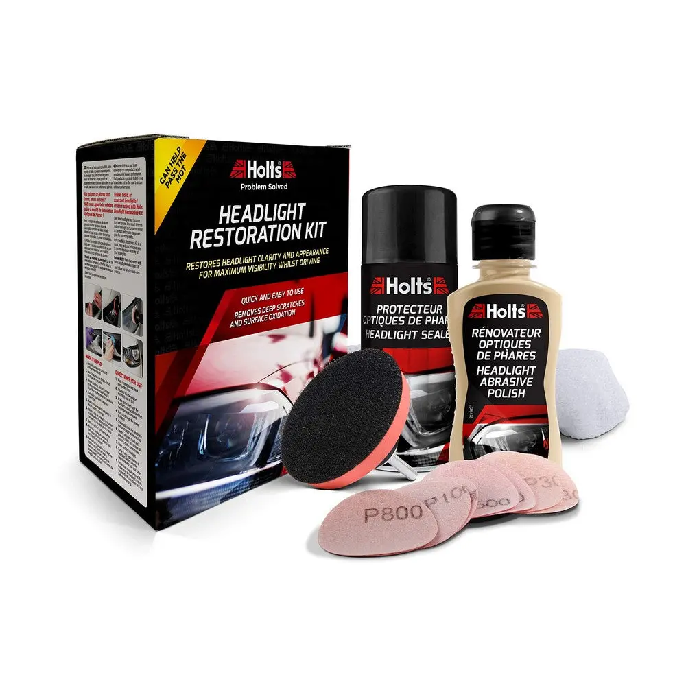 Kit De Limpeza Para Faróis De Automóvel Holts 1