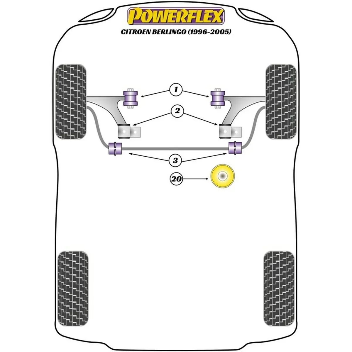 Silentblock Powerflex Pff50-306R Suporte Do Motor (1 Unidade) 2