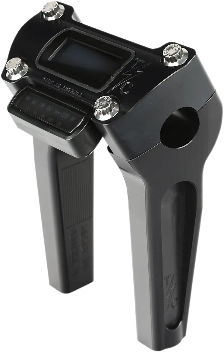 Thrashin Supply Co. Handlebar Risers - Staight - Gauge Cutout - M8 Softail 1