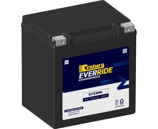 Century Gyz32hl Heavy Duty Agm Motorcycle Battery - 450Cca 30Ah 1
