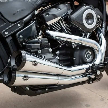 S&S Cycle - Grand National® 2-2 50 State Exhaust System For 2018-19 Hd® Softail® Fat Bob® M8 Models 2
