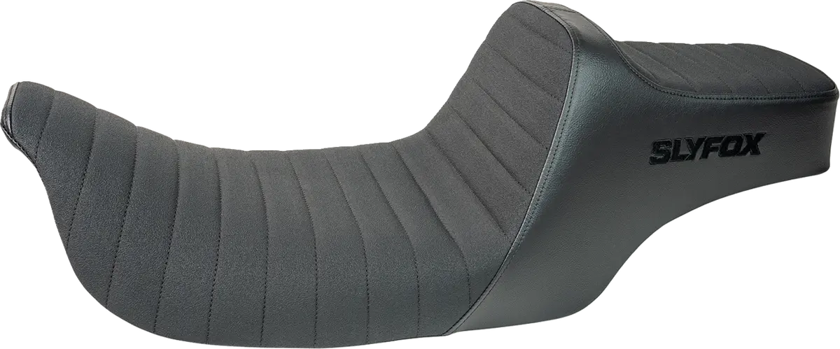 Slyfox Highnoon Seat - Vinyl - Classic Stitch - Black Logo - Fl '97-'07 4702A-Slyfox 1