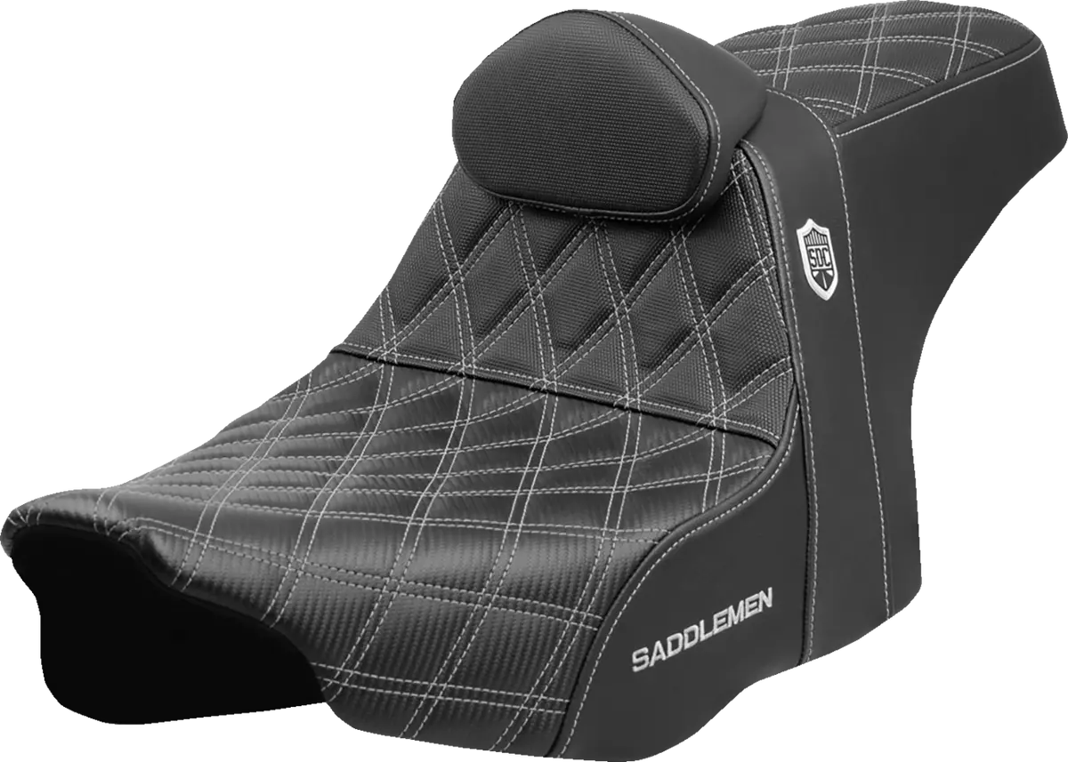 Saddlemen Pro Series Sdc Performance Seat - Silver Stitching - W/ Backrest - Flt/Flh (Sc82307db5) Touring 23-25 1