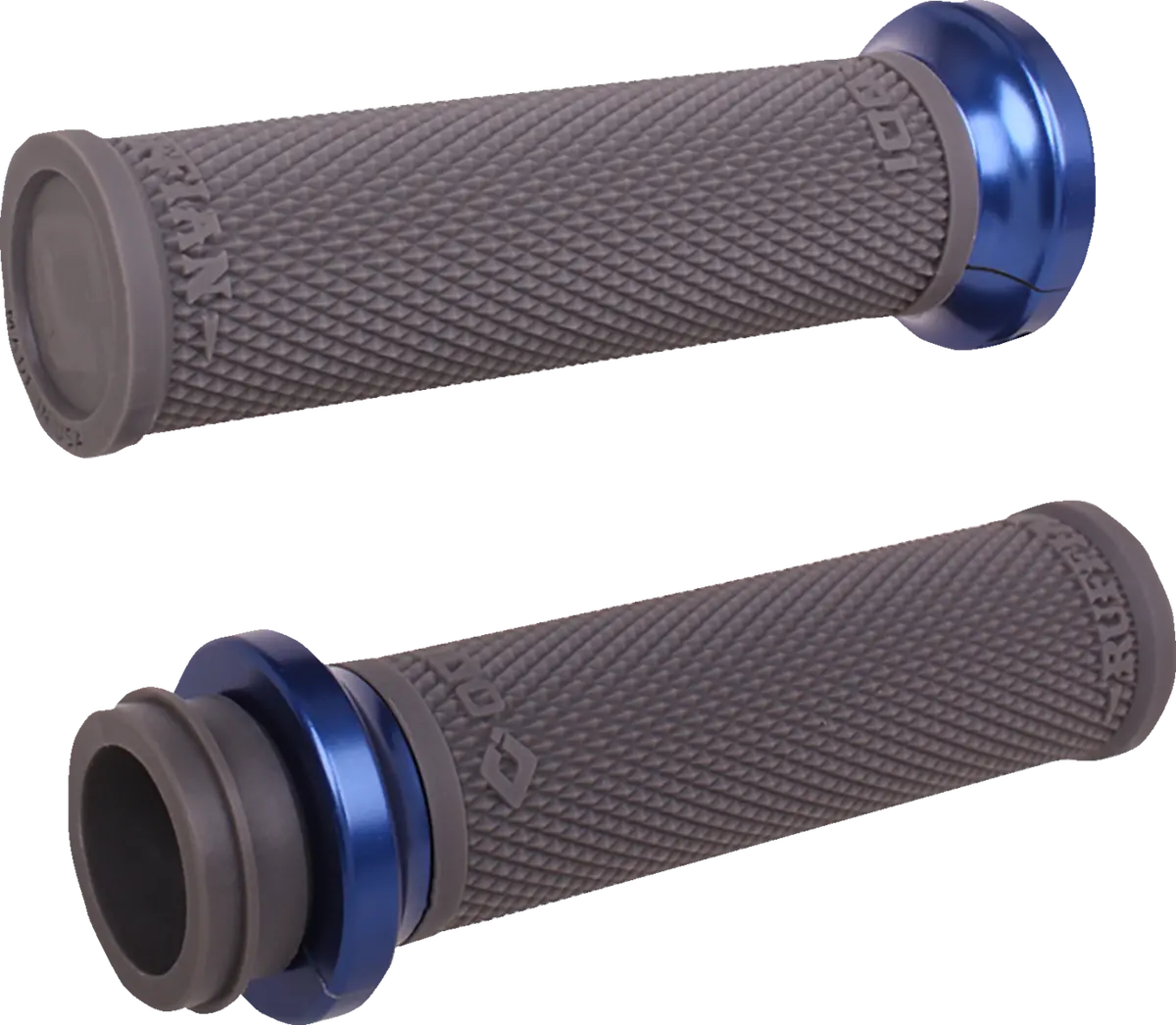 Odi Ruffian Lock-On Street Grips - Tbw - Black/Anodized Blue V30htwh-U 1