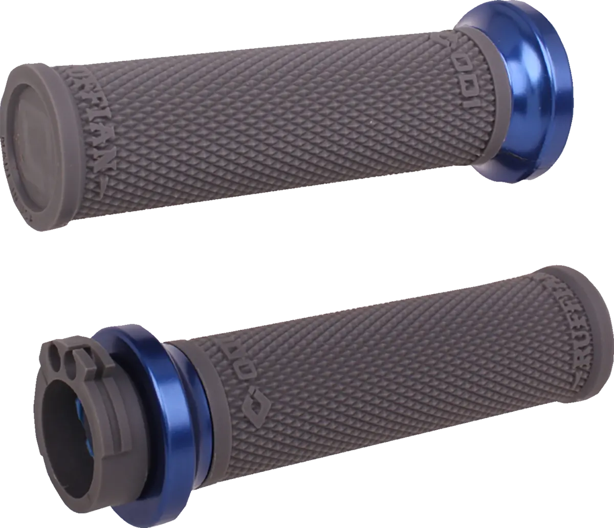 Odi Ruffian Lock-On Street Grips - Cable - Black/Anodized Blue V30hcwh-U 1