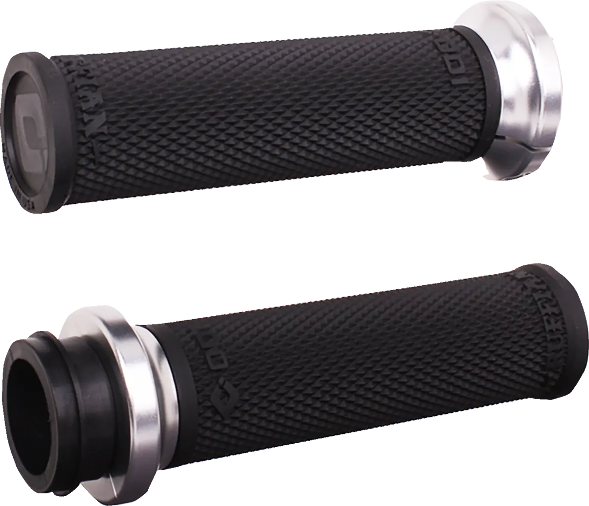 Odi Ruffian Lock-On Street Grips - Tbw - Black/Silver V30htwb-S 1