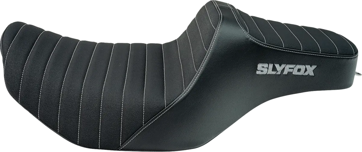 Slyfox Highnoon Seat - Vinyl - Classic Stitch - Gray Logo - Flh/Flt '23-'24 4704B-Slyfox 1