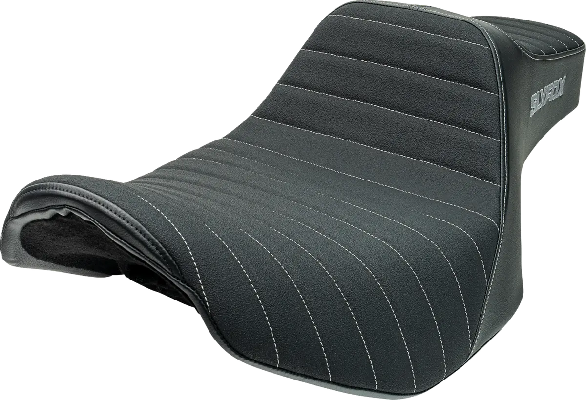 Slyfox Highnoon Seat - Vinyl - Classic Stitch - Gray Logo - Flh/Flt '23-'24 4704B-Slyfox 2