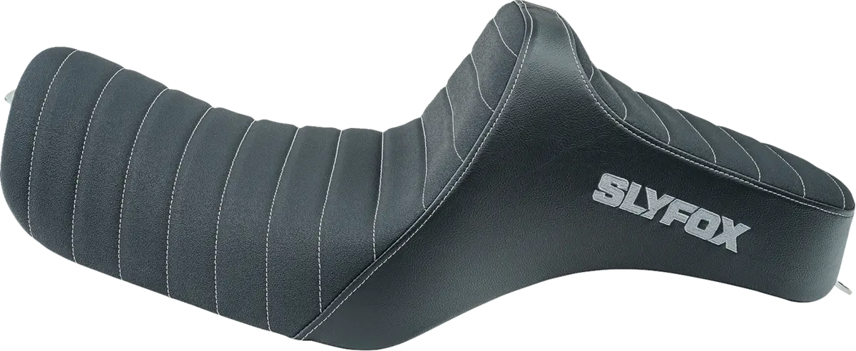 Slyfox Highnoon Seat - Vinyl - Classic Stitch - Silver Logo - Xl 4709B-Slyfox 1