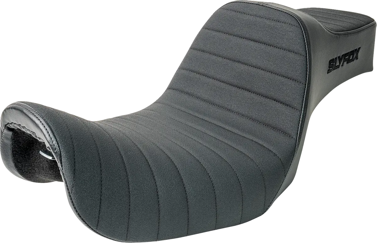 Slyfox Highnoon Seat - Vinyl - Classic Stitch - Black Logo - Fxd '96-'03 4703A-Slyfox 1