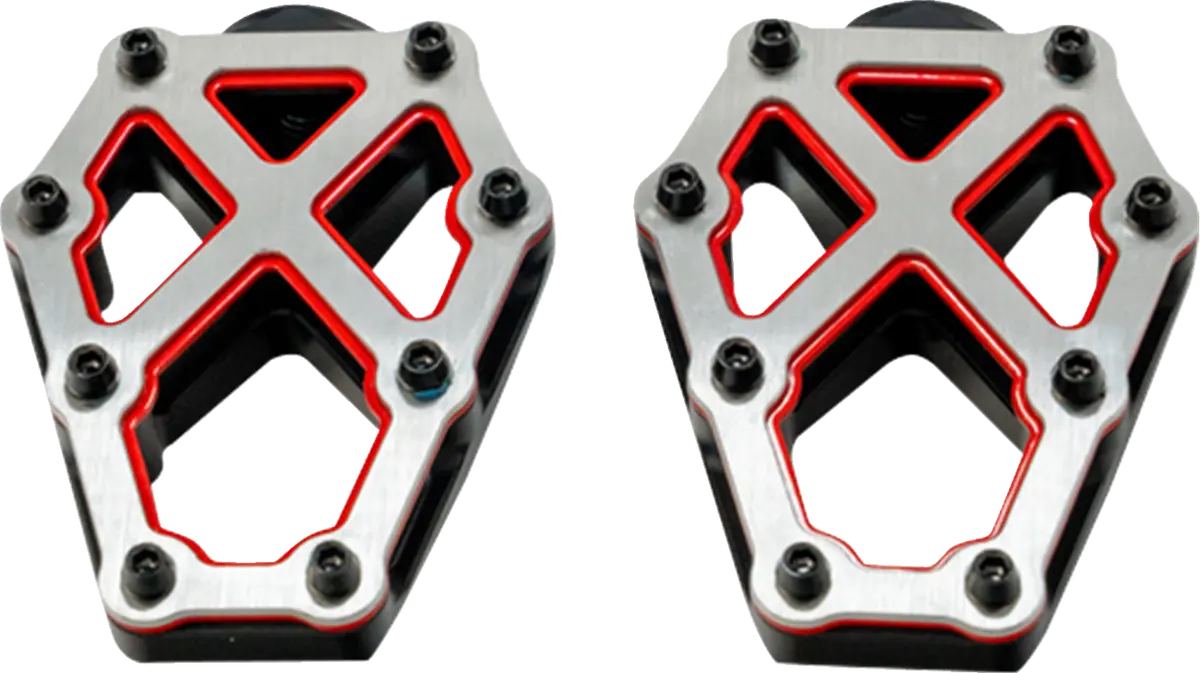 Kodlin Usa Nxl Footpegs - Black W/ Red Accent K73255-Rl 1
