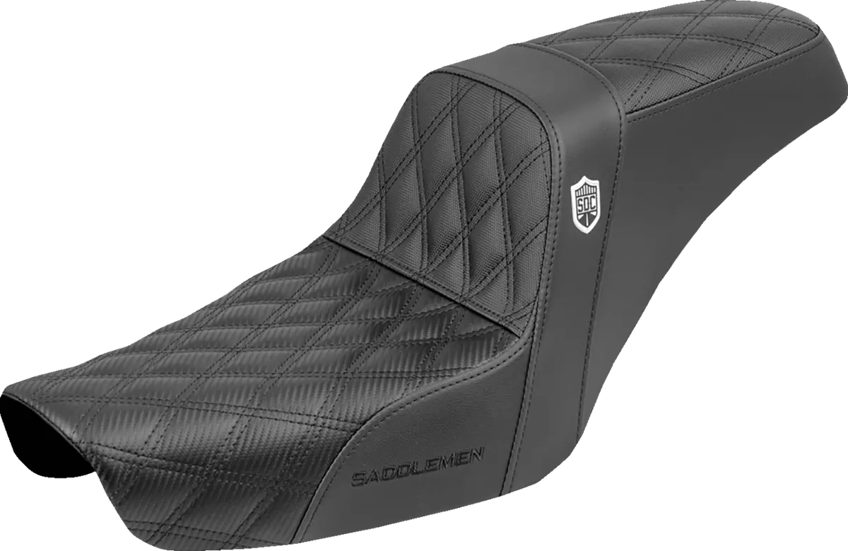 Saddlemen Step-Up Seat - Gripper - Black (Sc89604d0) Dyna 96-03 1