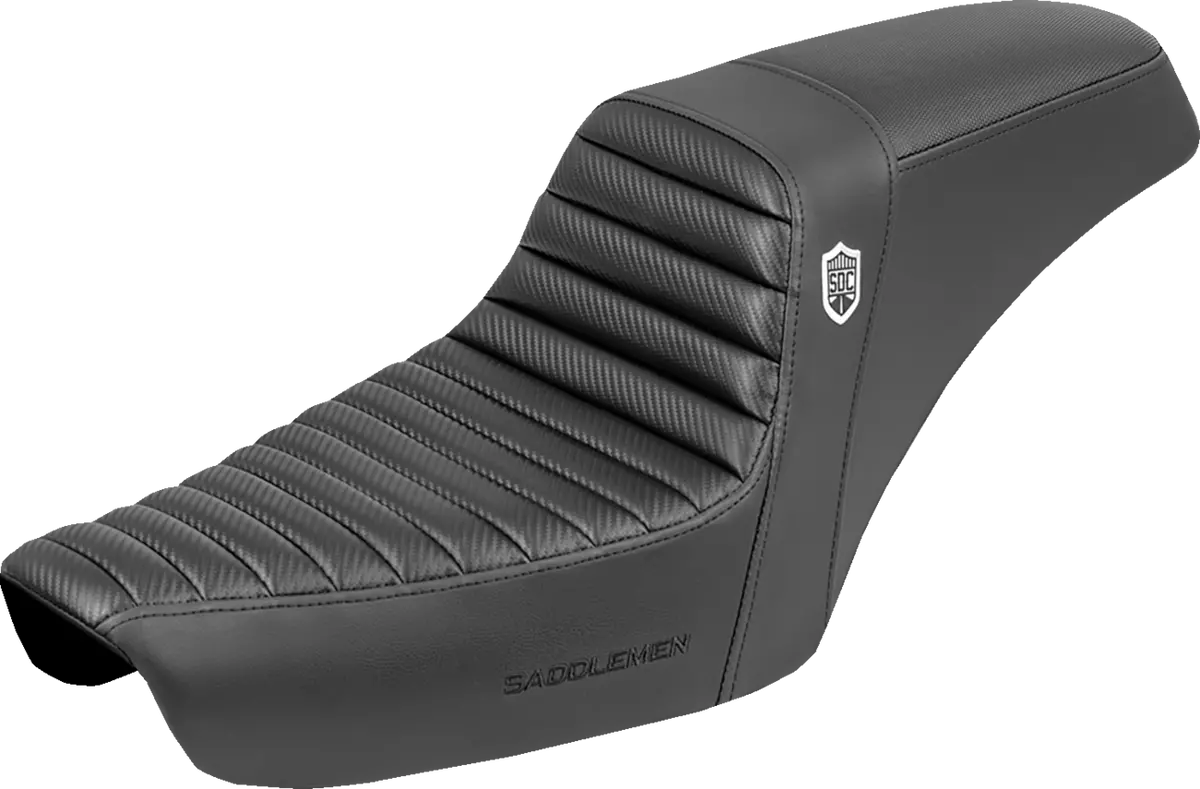 Saddlemen Step-Up Seat - Tuck-N-Roll - Black (Sc89604t) Dyna 96-03 1