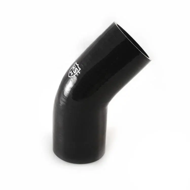 3”X 2.75” Silicone 45° Elbow Hose (Black 5 Ply) 1