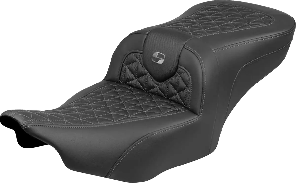 Saddlemen Roadsofa Seat - Without Backrest - Gray Stitch - Flh/Flt (823-07-21002) Touring 23-25 1
