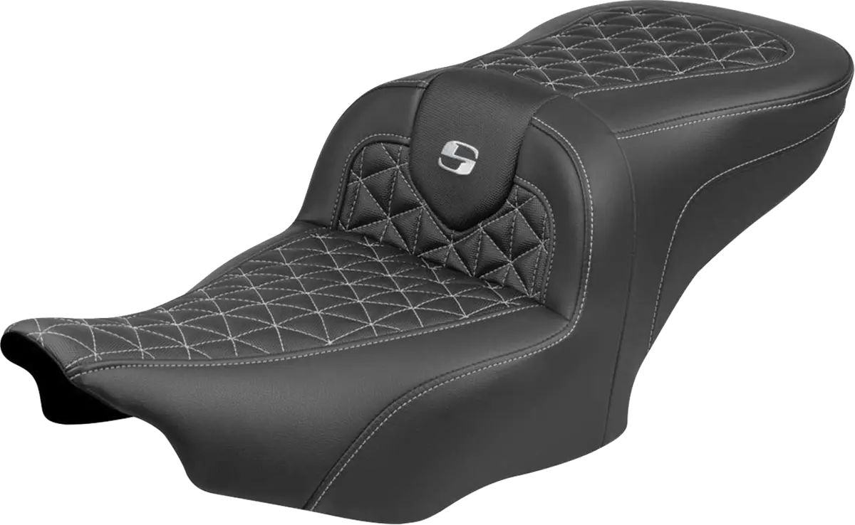 Saddlemen Roadsofa Seat - Without Backrest - Silver Stitch - Flh/Flt (823-07-21005) Touring 23-25 1