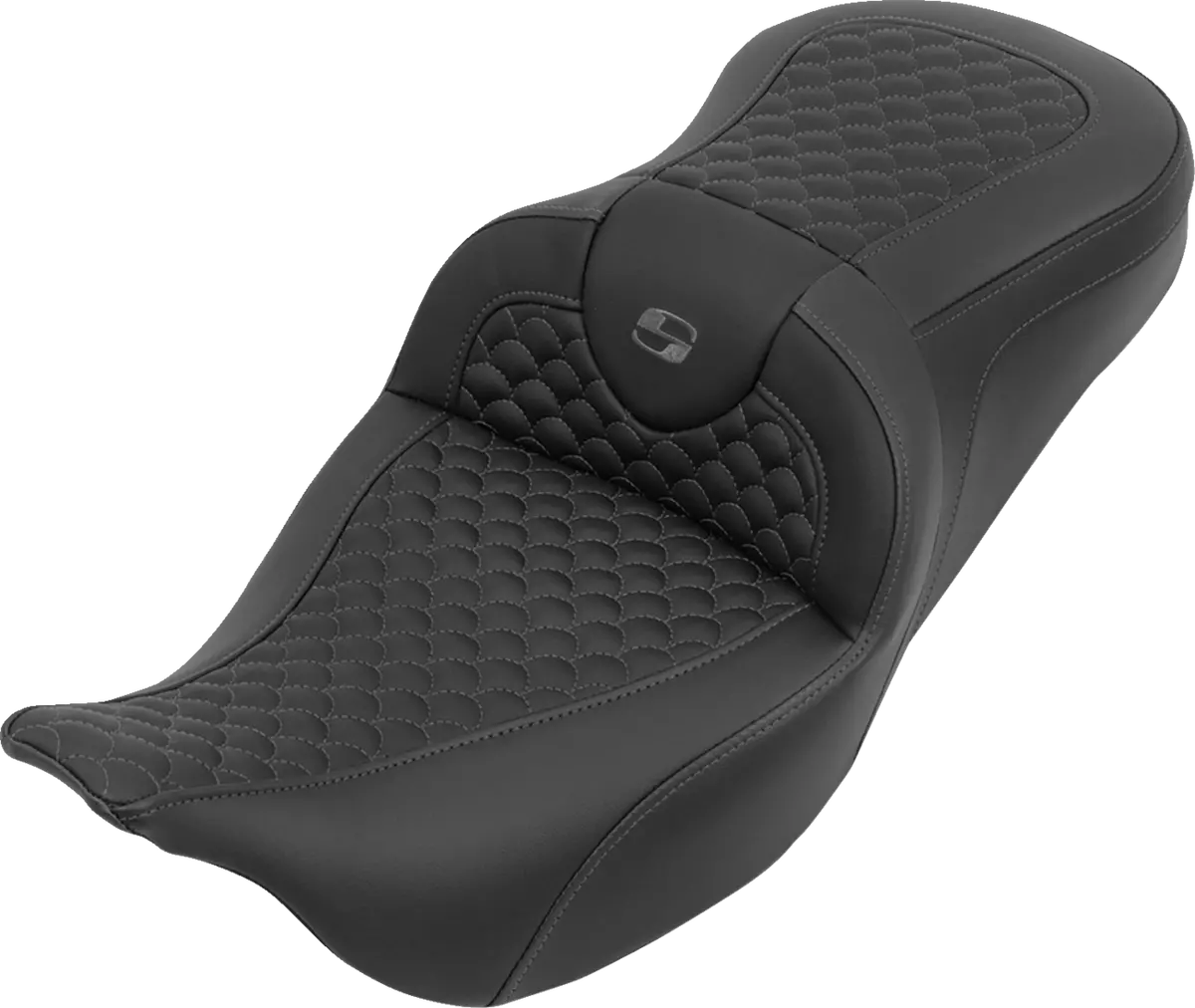 Saddlemen Roadsofa Seat - Without Backrest - Dragon Stitch - Gray Stitch - Flh/Flt (808-07B-20802) Touring 08-25, Cvo 14 1