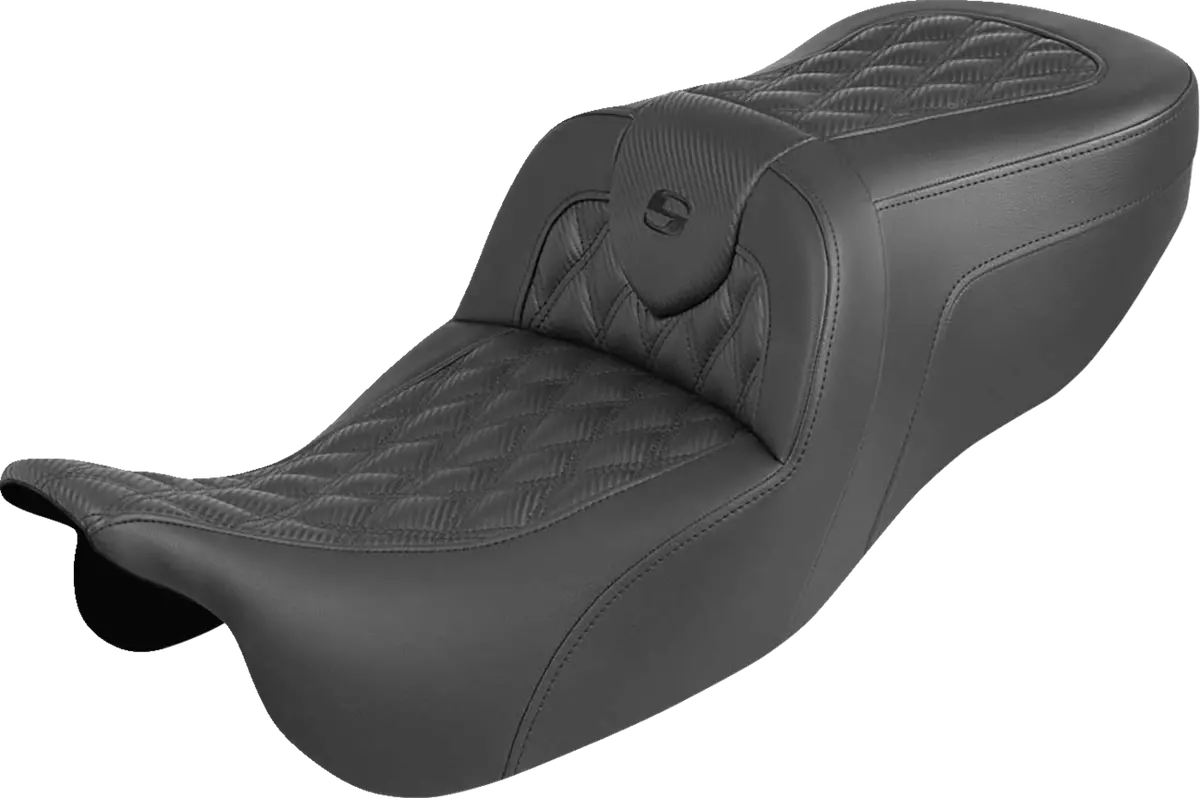 Saddlemen Roadsofa Carbon Fiber Seat - Lattice Stitch - Without Backrest - Flrt/Fltrt (815-07-20600) Touring 15-25 1