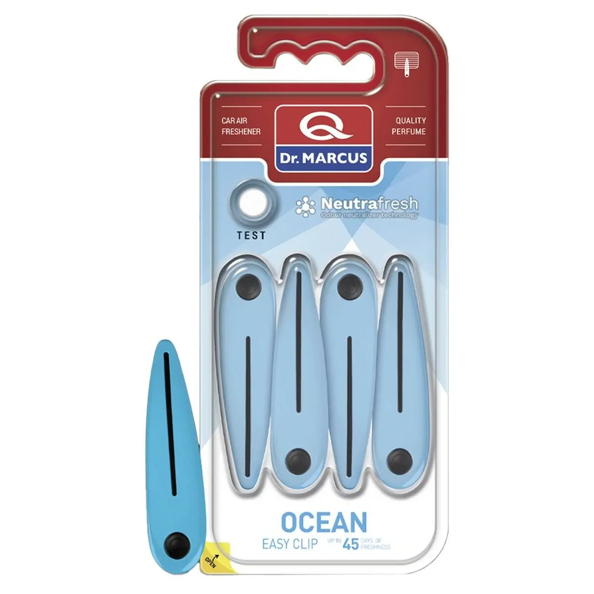 Ambientador Para Automóveis Dr Marcus Easy Clip Ocean Brave Oceano Plástico Fragância 1