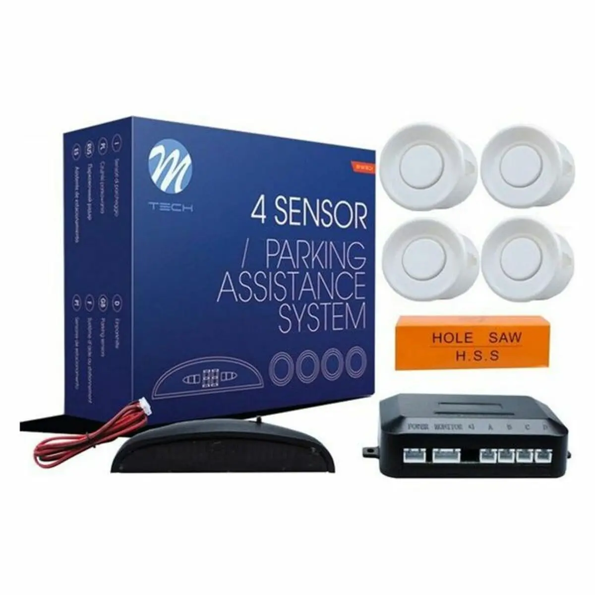 Sensor De Estacionamento M-Tech Branco (4 X 21,5 Mm) 1