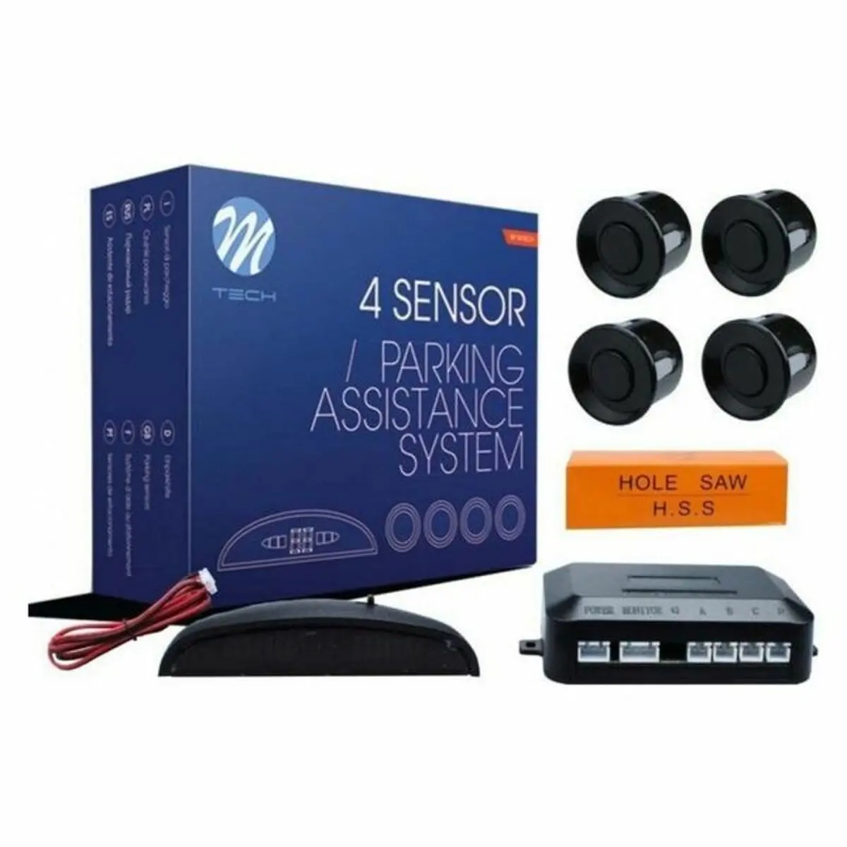 Sensor De Estacionamento M-Tech Preto (4 X 21,5 Mm) 1
