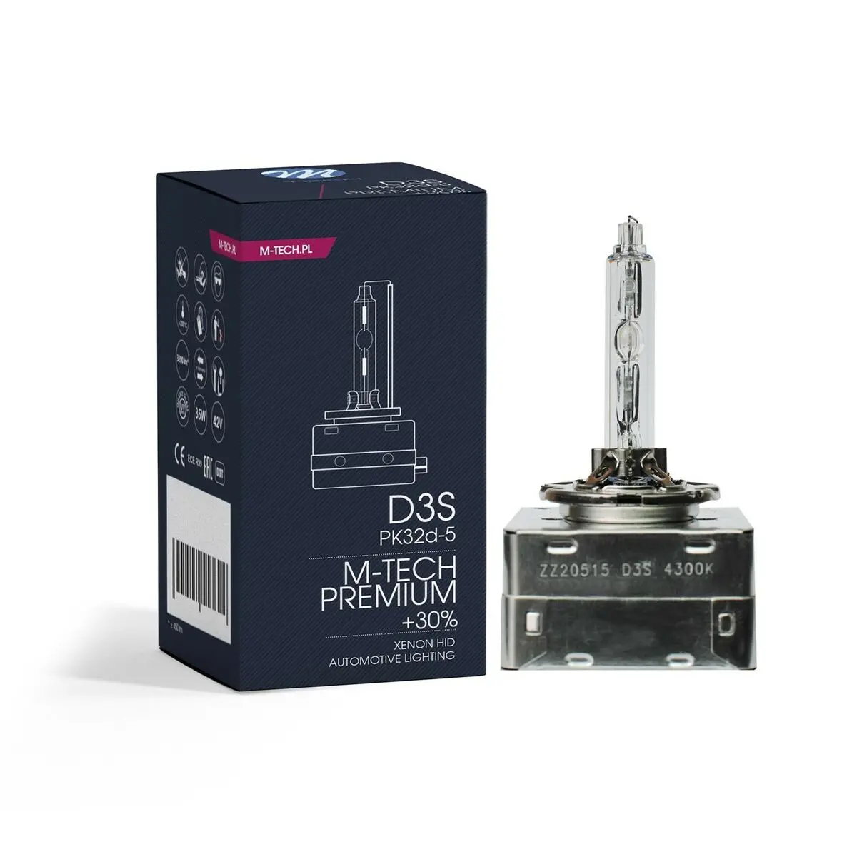 Lâmpada Para Automóveis M-Tech Zmd3s43 D3s 35 W 85V 4300K 1