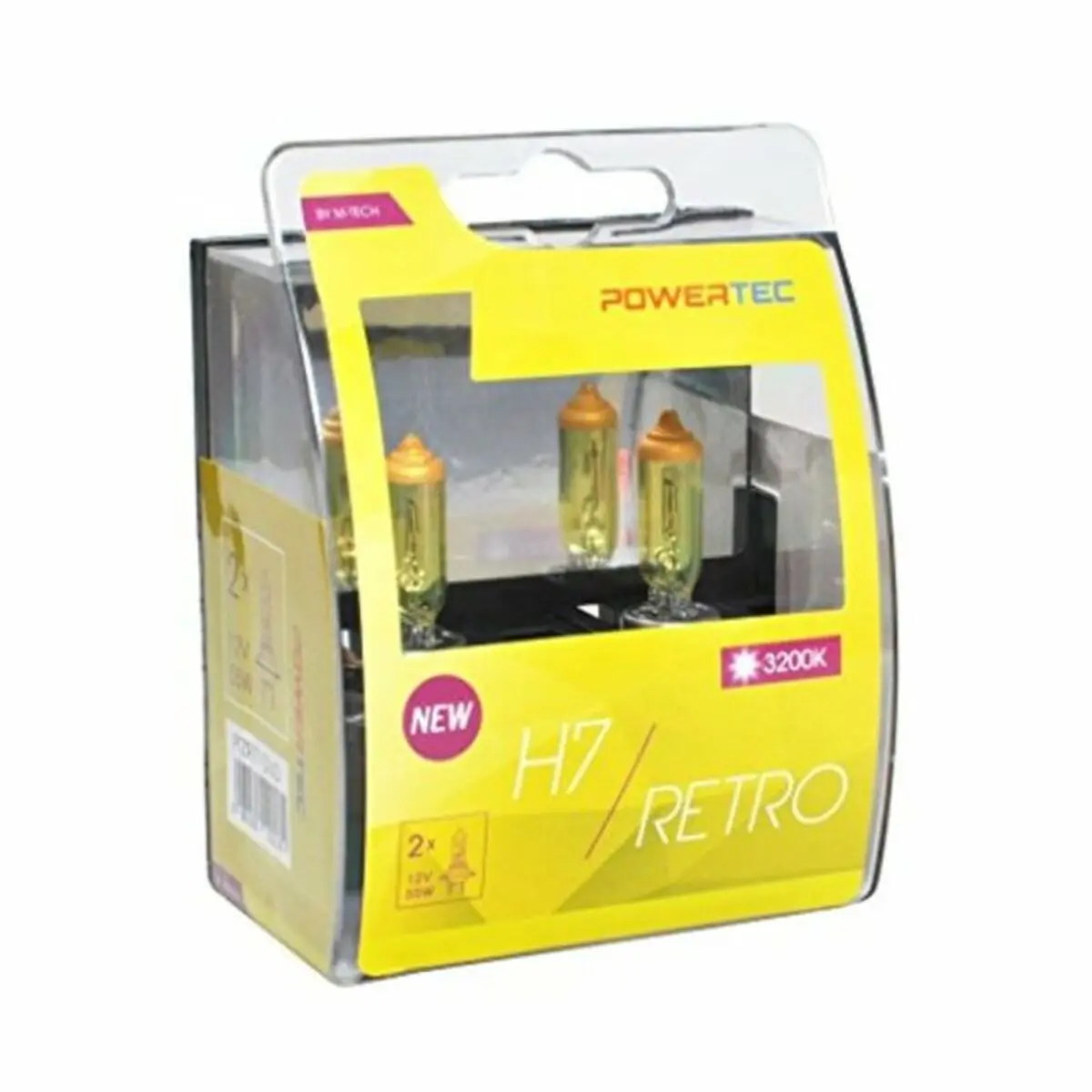 Lâmpada Para Automóveis M-Tech Ptzrt7-Duo H7 12V 55W 3200K Retro Gold 1