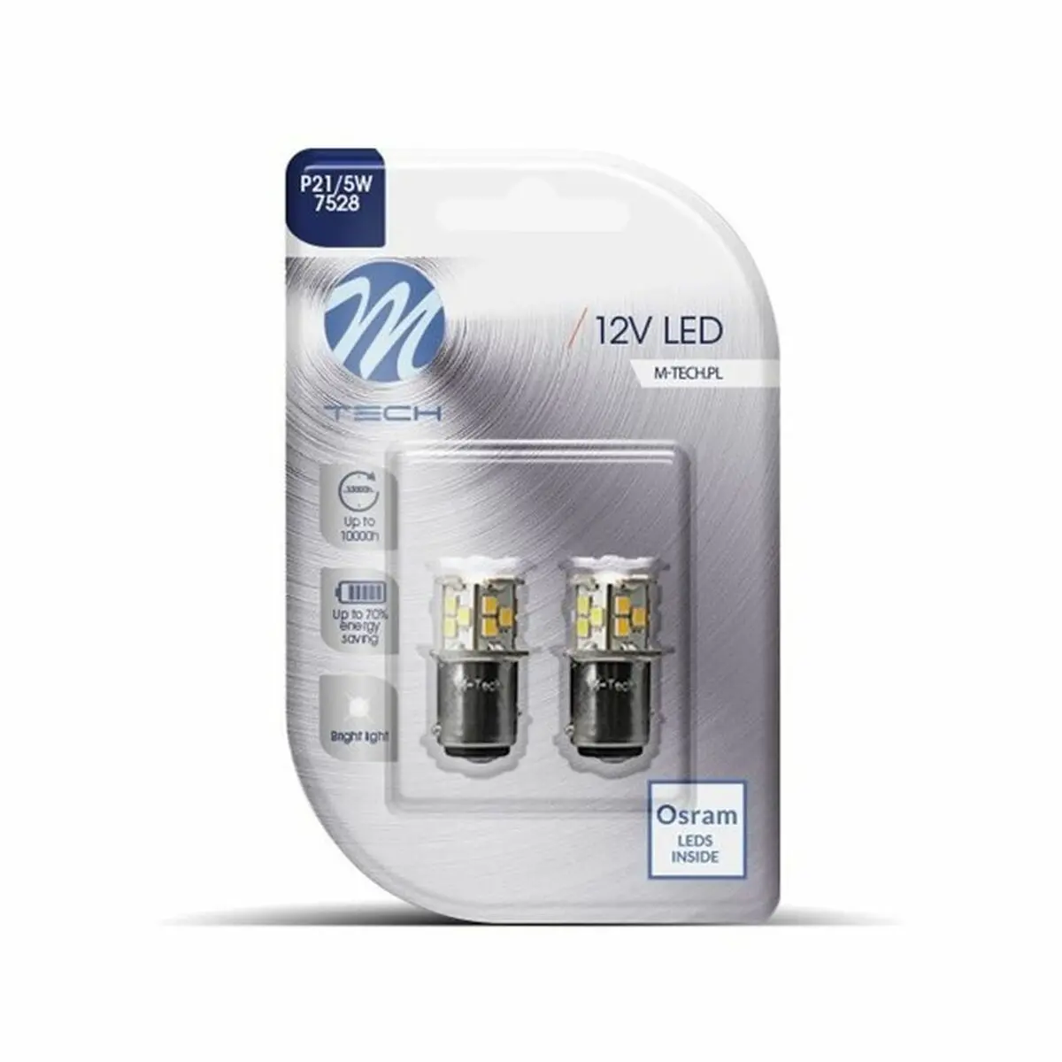 Lâmpada Para Automóveis M-Tech Mteclb113w Branco 12 V P21/5W 1