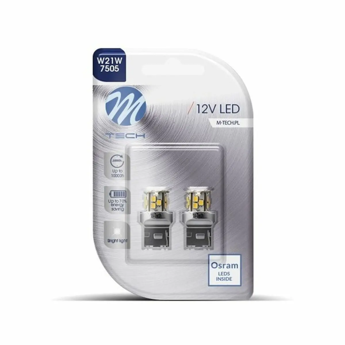 Lâmpada Para Automóveis M-Tech Mteclb114w Branco 12 V W21w Branco Frio 1