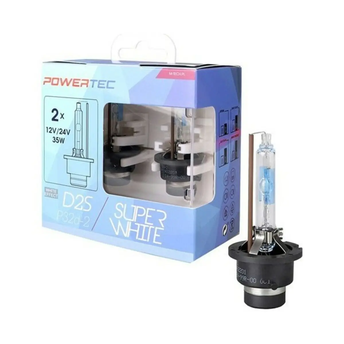 Lâmpada Para Automóveis Mtecptzswd2s-Duo M-Tech Mtecptzswd2s-Duo D2s 35W 12/24V (2 Peças) 1