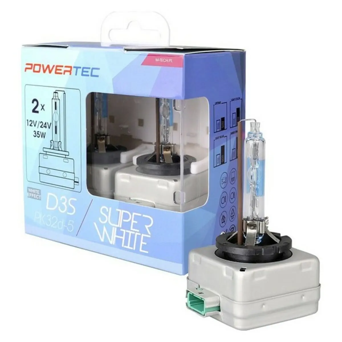 Lâmpada Para Automóveis Mtecptzswd3s-Duo M-Tech Mtecptzswd3s-Duo D3s 35W 12/24V (2 Peças) 1