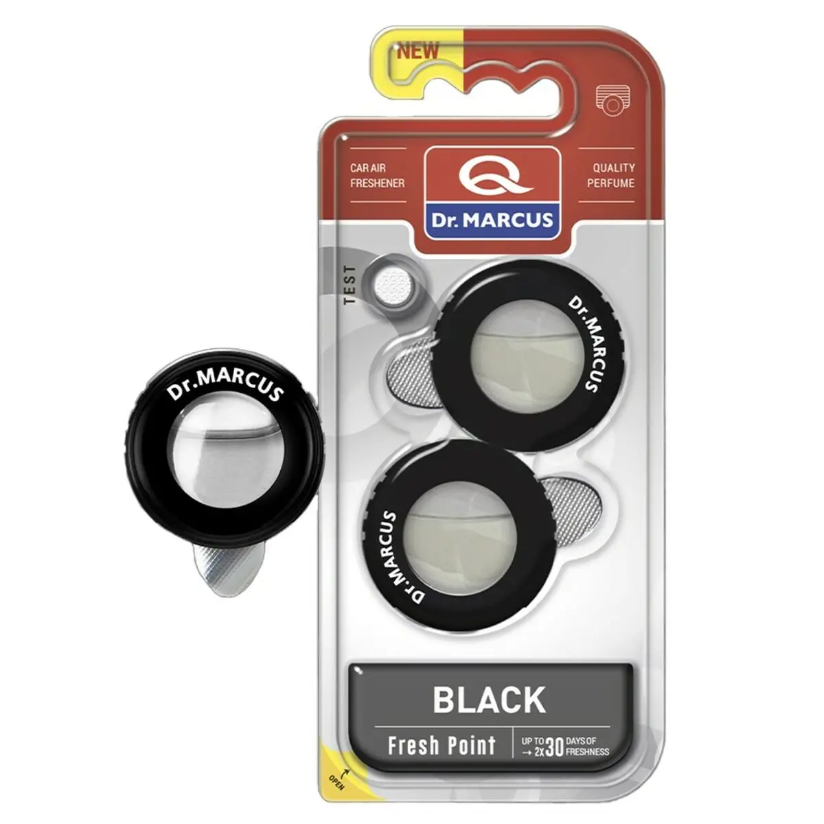 Ambientador Para Automóveis Dr Marcus Fresh Point Black 2,5 Ml Plástico Fragância 2 Peças (2 Unidades) 1