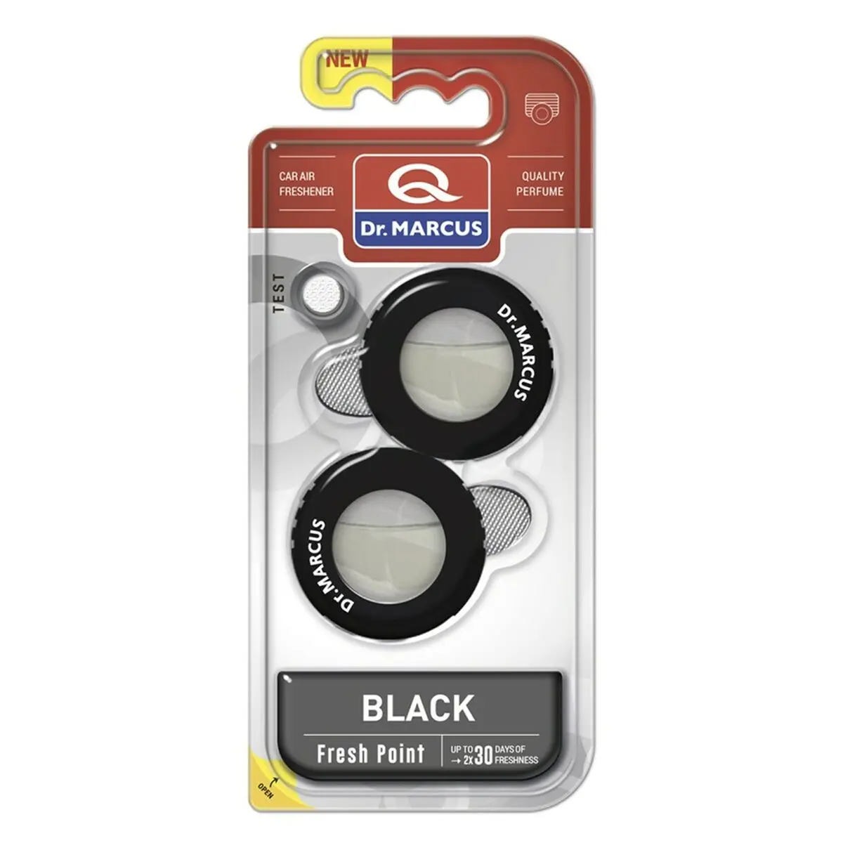 Ambientador Para Automóveis Dr Marcus Fresh Point Black 2,5 Ml Plástico Fragância 2 Peças (2 Unidades) 2