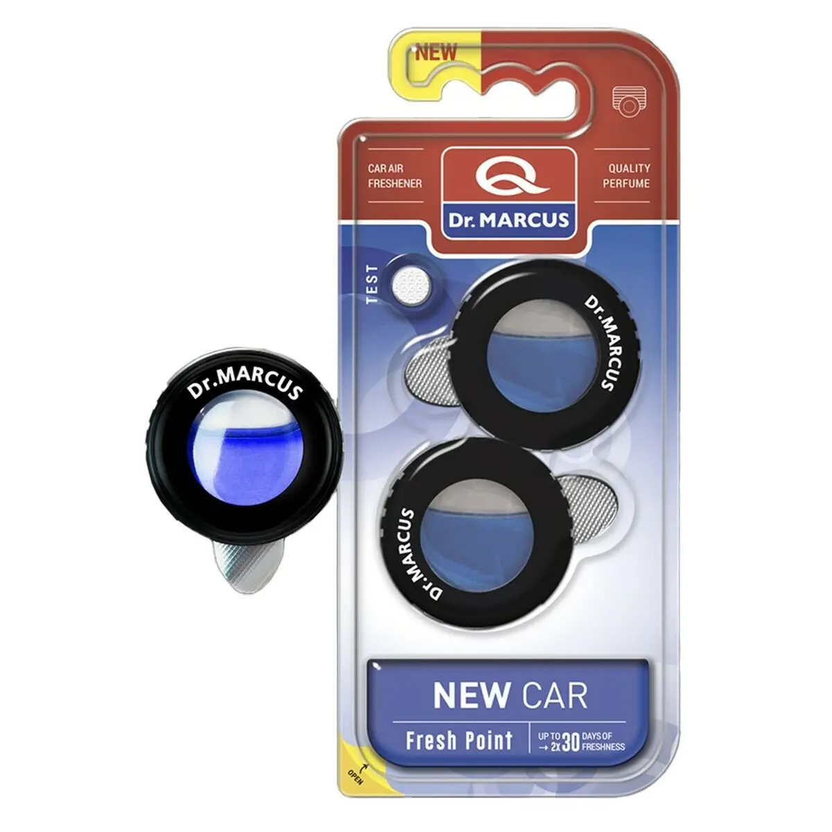 Ambientador Para Automóveis Dr Marcus Fresh Point New Car Automóvel Novo 2,5 Ml Plástico Fragância 2 Peças (2 Unidades) 1
