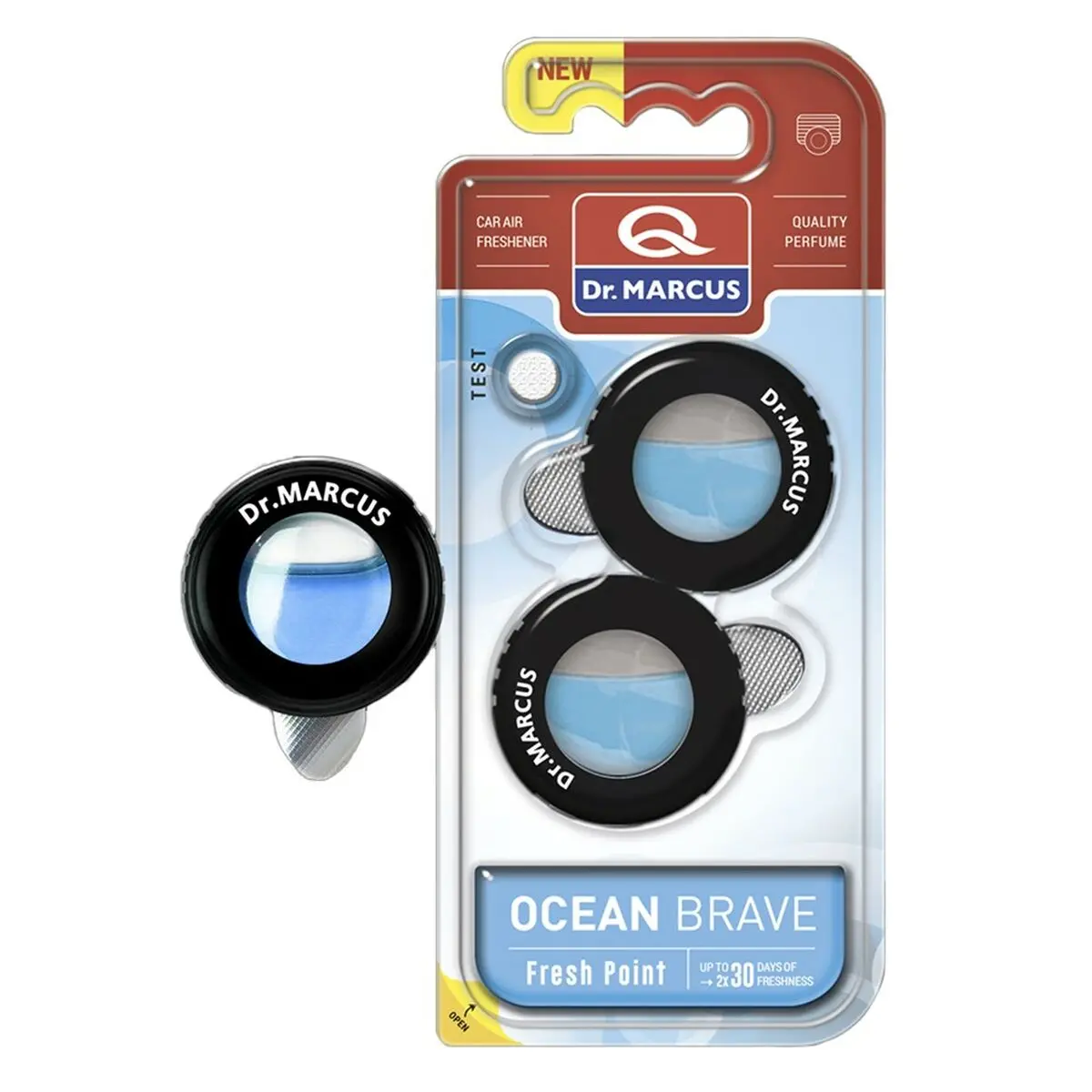 Ambientador Para Automóveis Dr Marcus Fresh Point Ocean Brave Oceano 2,5 Ml Plástico Fragância 2 Peças (2 Unidades) 1