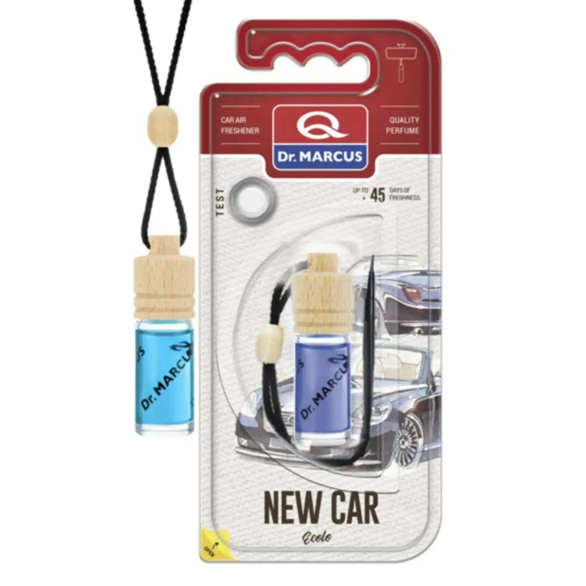 Ambientador Para Automóveis Dr Marcus Ecolo Automóvel Novo 4,5 Ml Madeira Cristal Fragância Colar 4 Peças 1