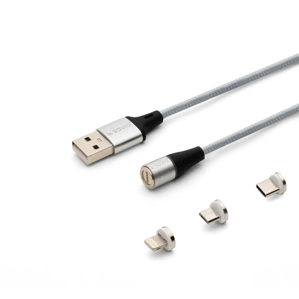 Cabo Usb Savio Cl-156 Prateado 2 M 1