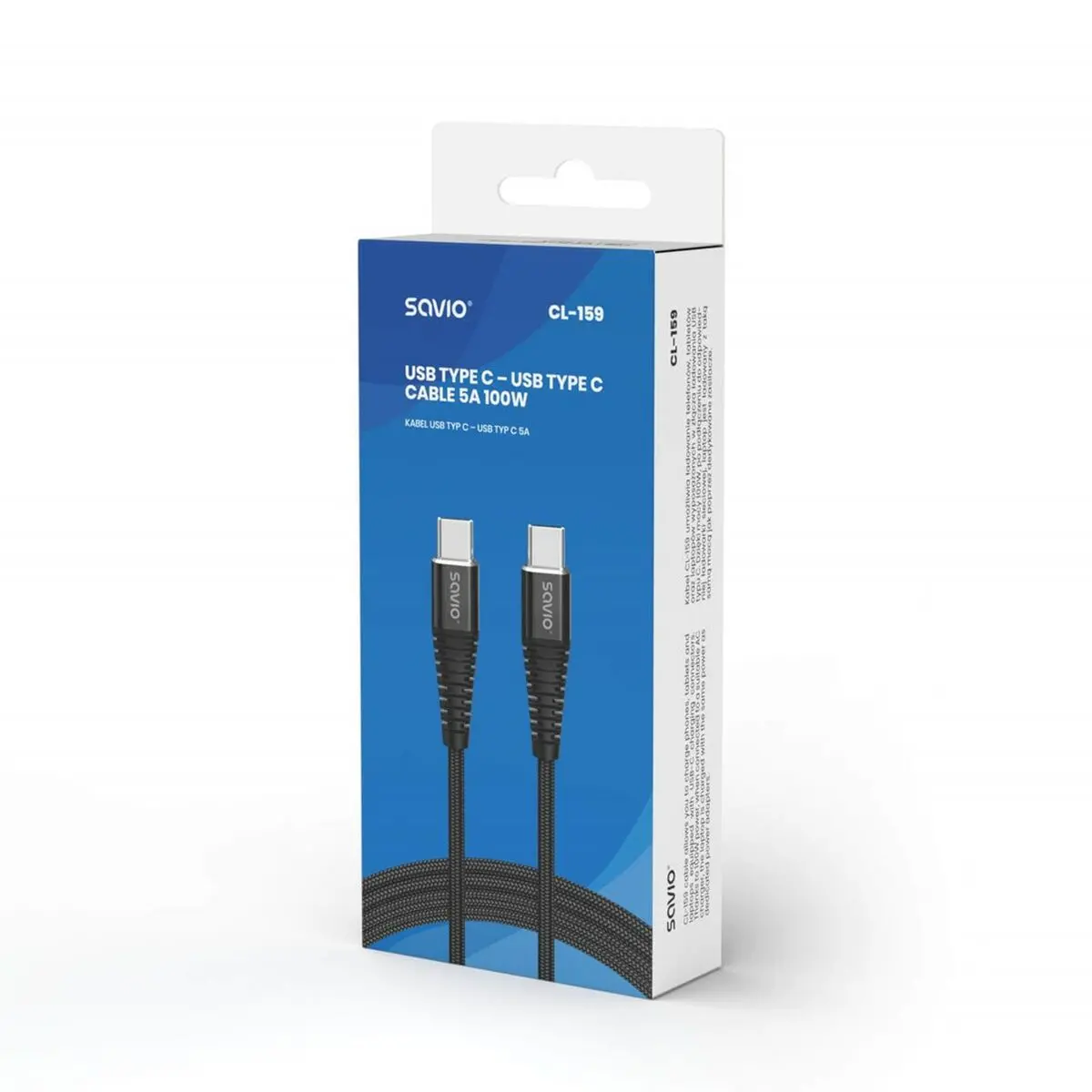 Cabo Usb C Savio Cl-159 Preto 1 M 2