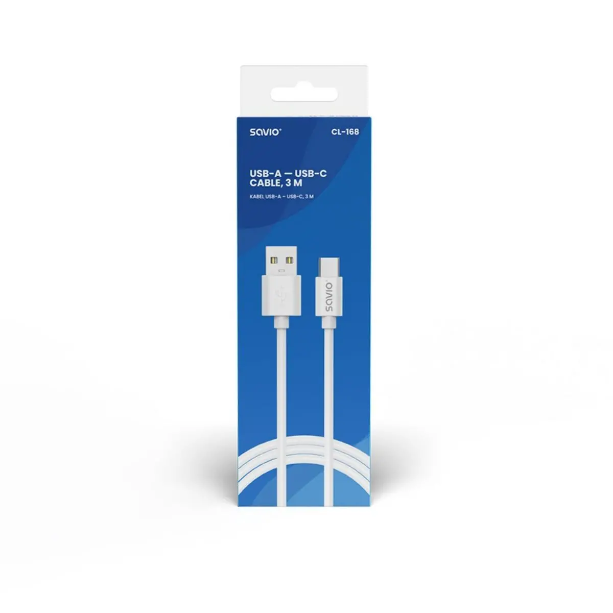 Cabo Usb A Para Usb C Savio Cl-168 Branco 3 M 2