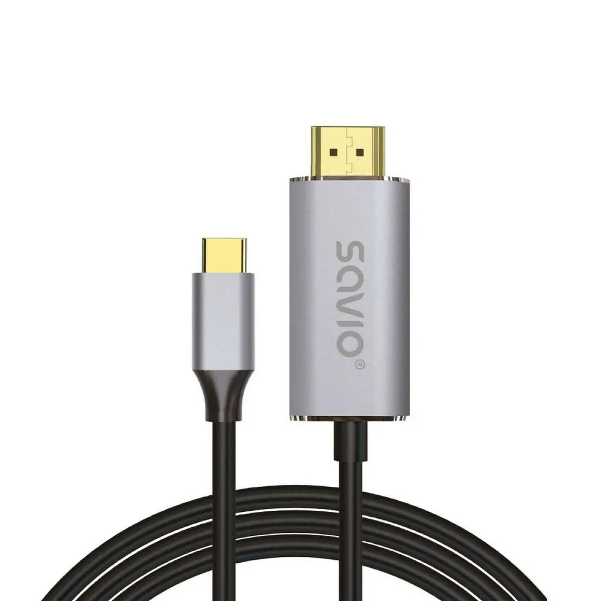 Adaptador Usb C Para Hdmi Savio Cl-171 Prateado 2 M 1