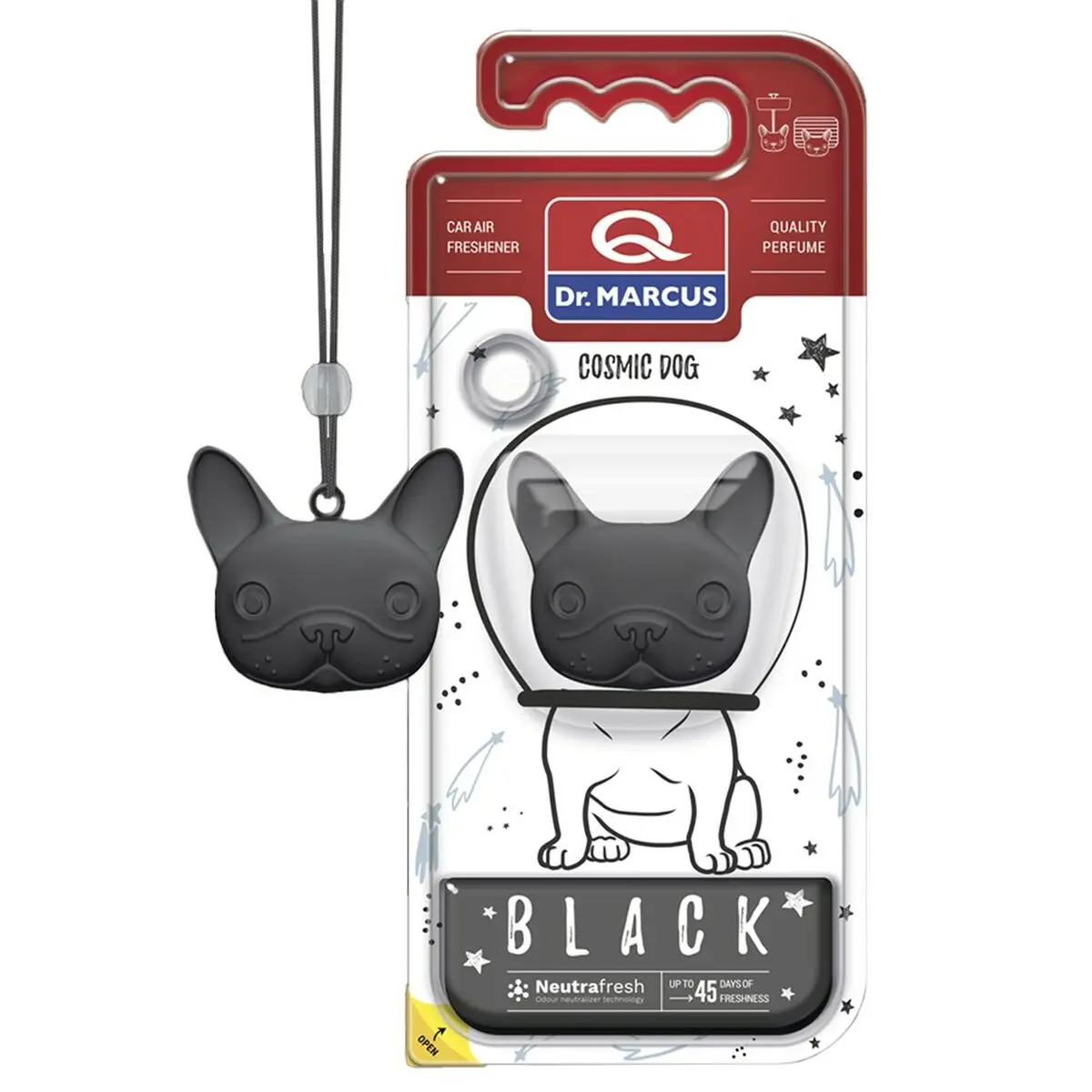 Ambientador Para Automóveis Dr Marcus Cosmic Dog Black Black Plástico 1
