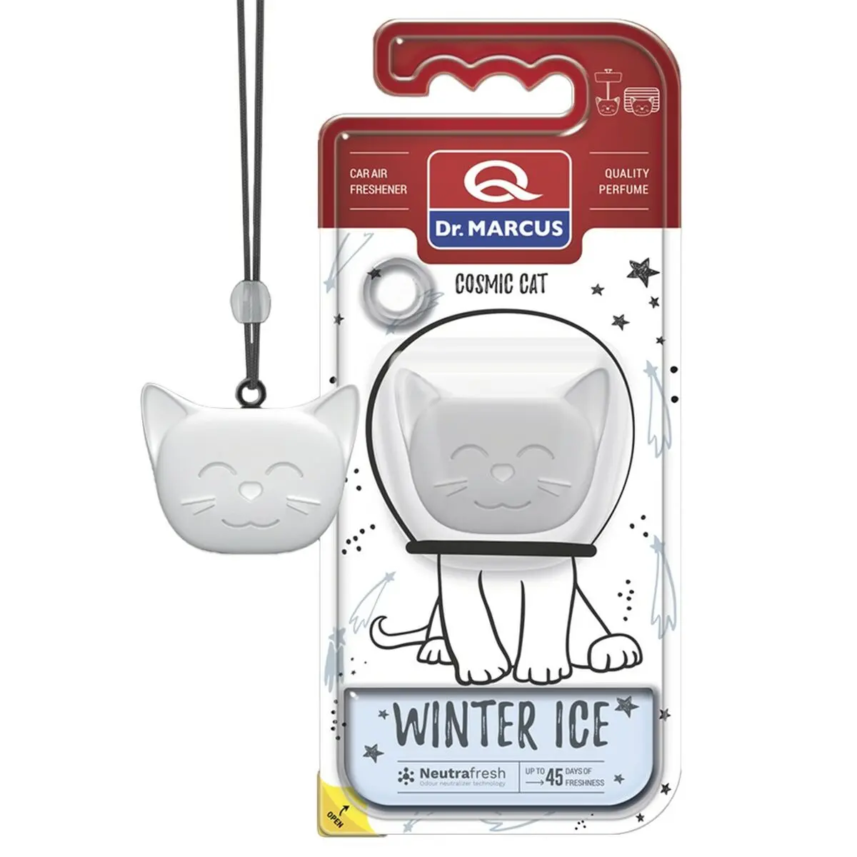 Ambientador Para Automóveis Dr Marcus Cosmic Cat Ice Chill Plástico Colar 1