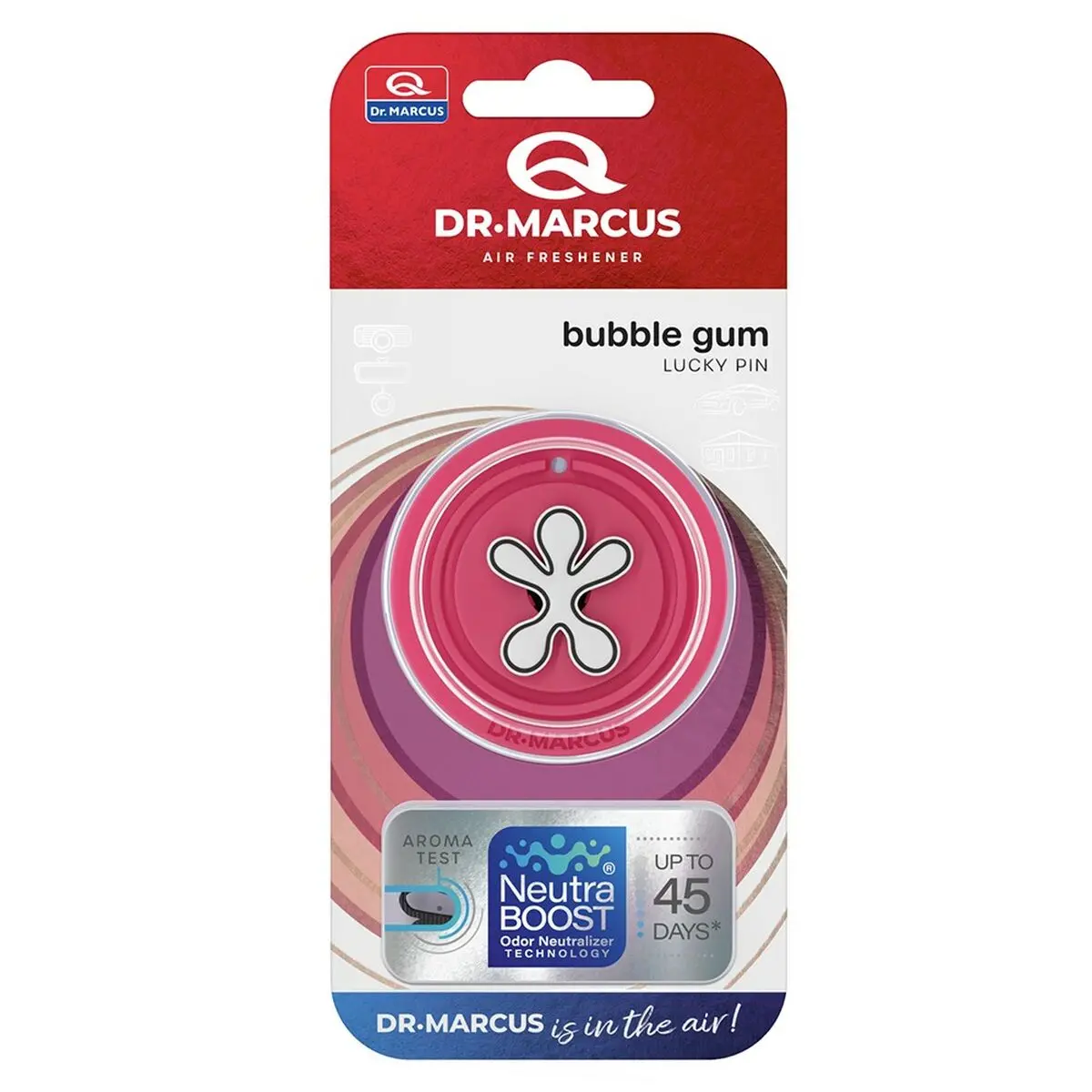 Ambientador Para Automóveis Dr Marcus Lucky Pin Pastilha Elástica Plástico Fragância 1