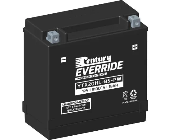 Century Ytx20hl-Bs-Pw Motorcycle Agm Battery - 310Cca 18Ah 1