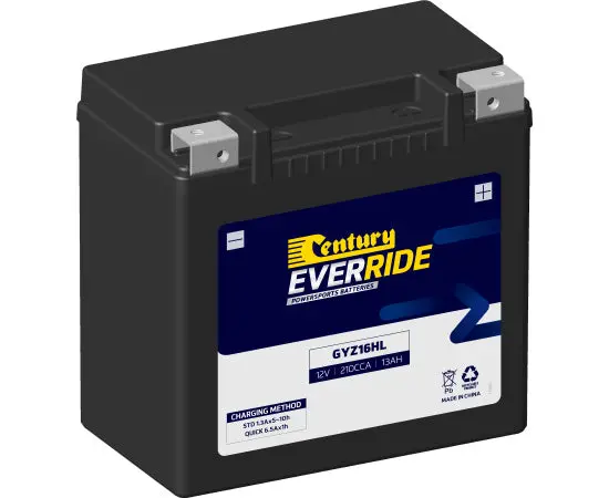 Century Gyz16hl Heavy Duty Agm Motorcycle Battery - 210Cca 13Ah 1