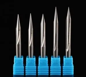 5Pcs 10° R0.5 R0.75 R1.0 R1.5 R2.0 L60mm Tungsten Steel Taper Ball Nose Bit 1