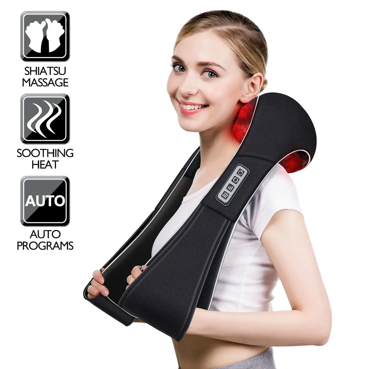 Deerrun® Heated Shoulder And Back Massager - Deep Tissue Relief 1